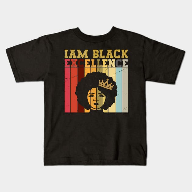 Black History Month Decorations Unique Afro T-Shirt Kids T-Shirt by KRMOSH